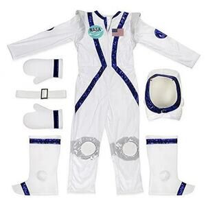 Spunky Space Cadet Astronaut Child's Kids Halloween Costume Silver Age 3-4